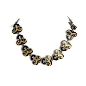 Margot de Taxco Enamel on Sterling Silver Necklace and Bracelet Set